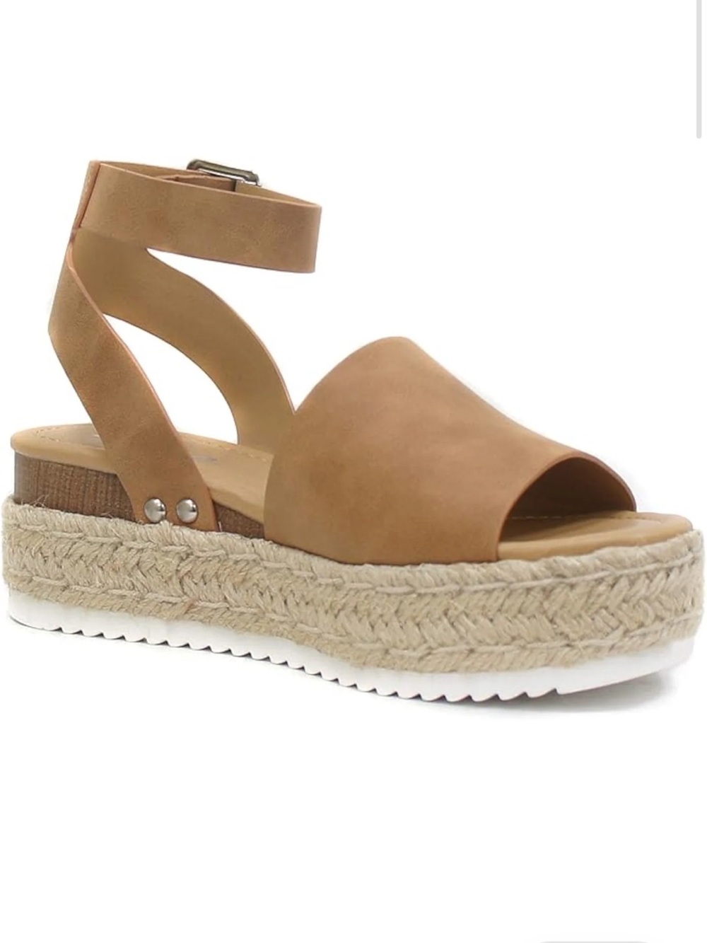 Women’s Soda Topic Espadrille Platform Sandals Tan Size 6